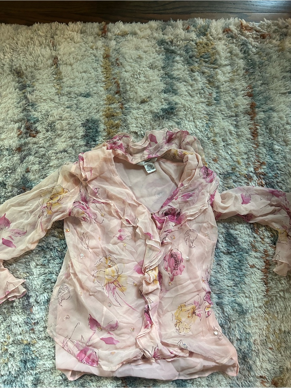 Silk blouse with sequin